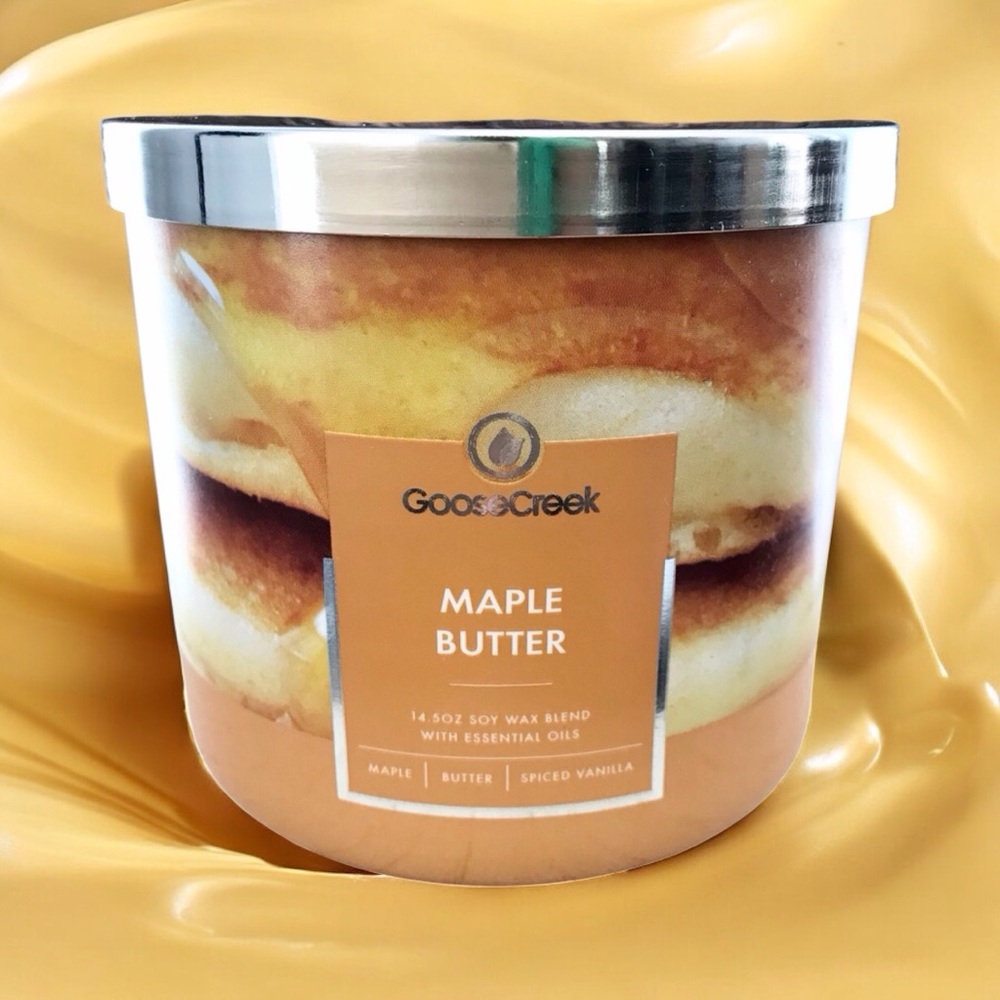 🆕40+ Hrs Maple Butter GooseCreek 3 Wick Candle